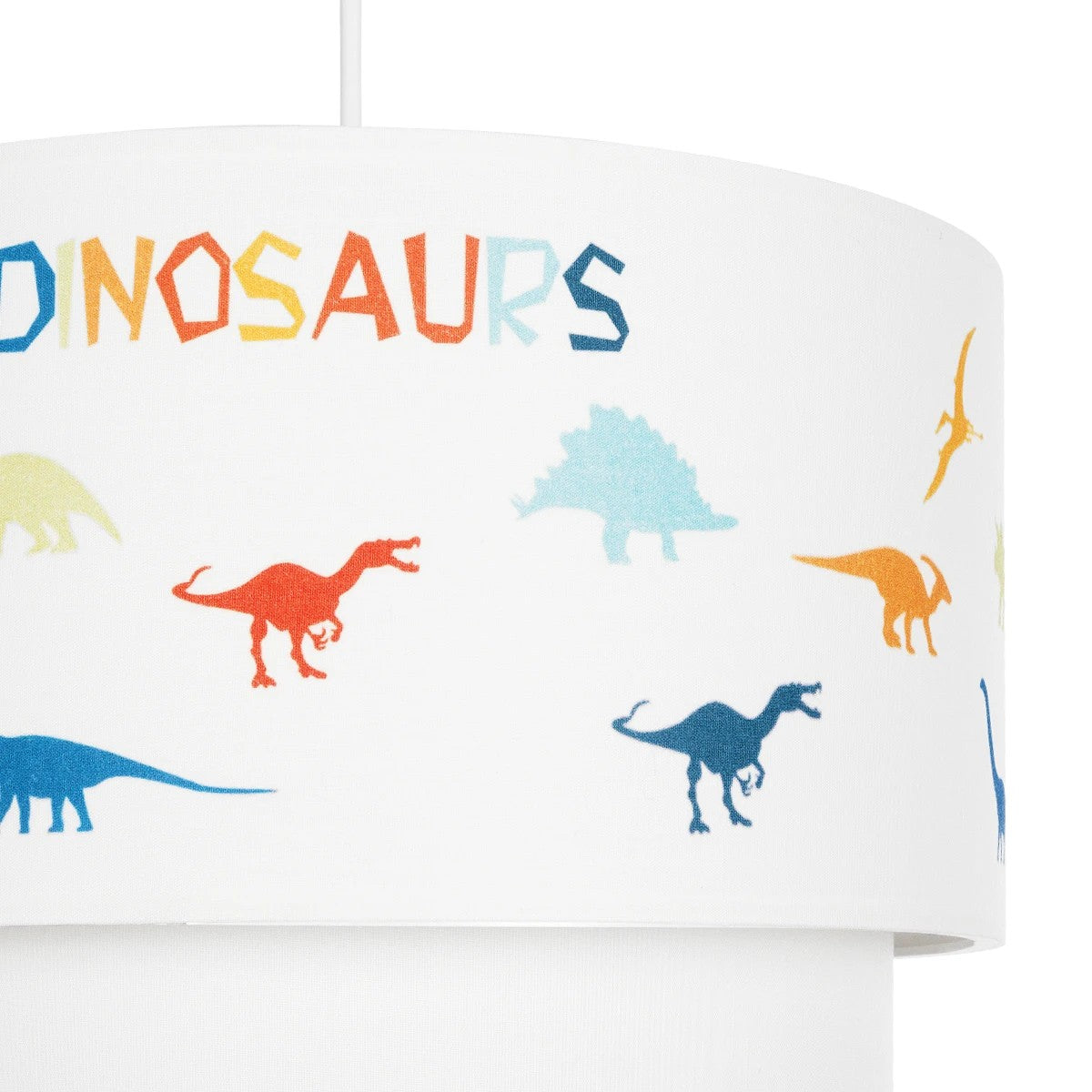 DINO 204-0006 Παιδικό Κρεμαστό Φωτιστικό Οροφής με Ντουί 1 x E27 AC 220-240V IP20 - Πολύχρωμο - Μ30 x Π30 x Υ24