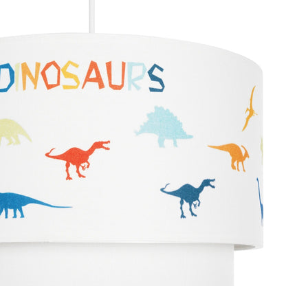 DINO 204-0006 Παιδικό Κρεμαστό Φωτιστικό Οροφής με Ντουί 1 x E27 AC 220-240V IP20 - Πολύχρωμο - Μ30 x Π30 x Υ24