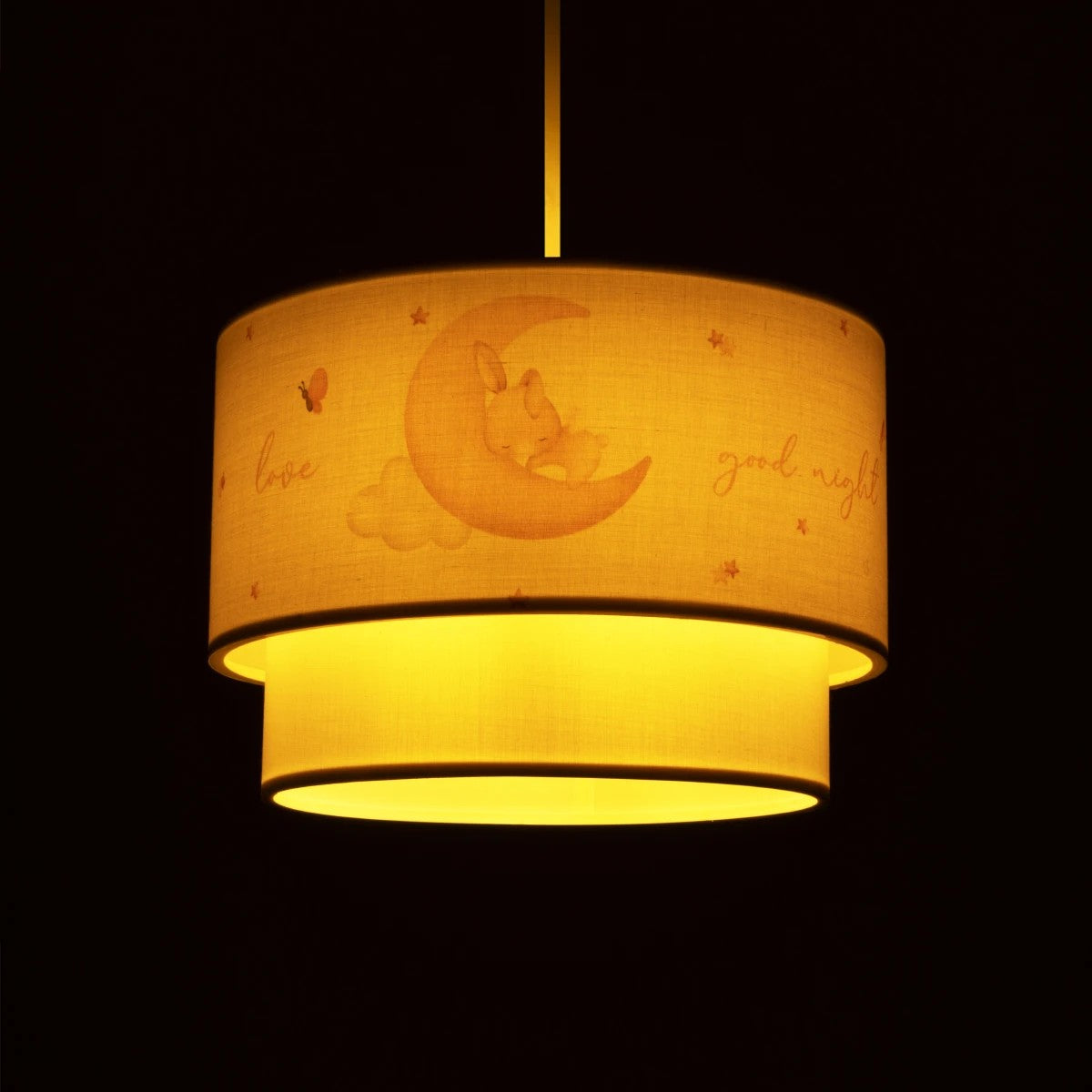 MOON 204-0011 Παιδικό Κρεμαστό Φωτιστικό Οροφής με Ντουί 1 x E27 AC 220-240V IP20 - Πολύχρωμο - Μ30 x Π30 x Υ24