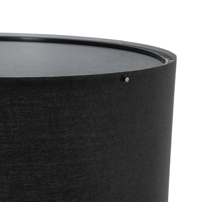 SAGA 204-0038 Μοντέρνο Eπιδαπέδιο Φωτιστικό Μονόφωτο 1 x E27 IP20 Καφέ Ξύλο με Μαύρο Ύφασμα - Μ38 x Π38 x Υ140