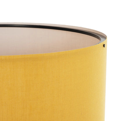 SAGA 204-0045 Μοντέρνο Eπιδαπέδιο Φωτιστικό Μονόφωτο 1 x E27 IP20 Μπεζ Ξύλο με Κίτρινο Ύφασμα - Μ38 x Π38 x Υ140