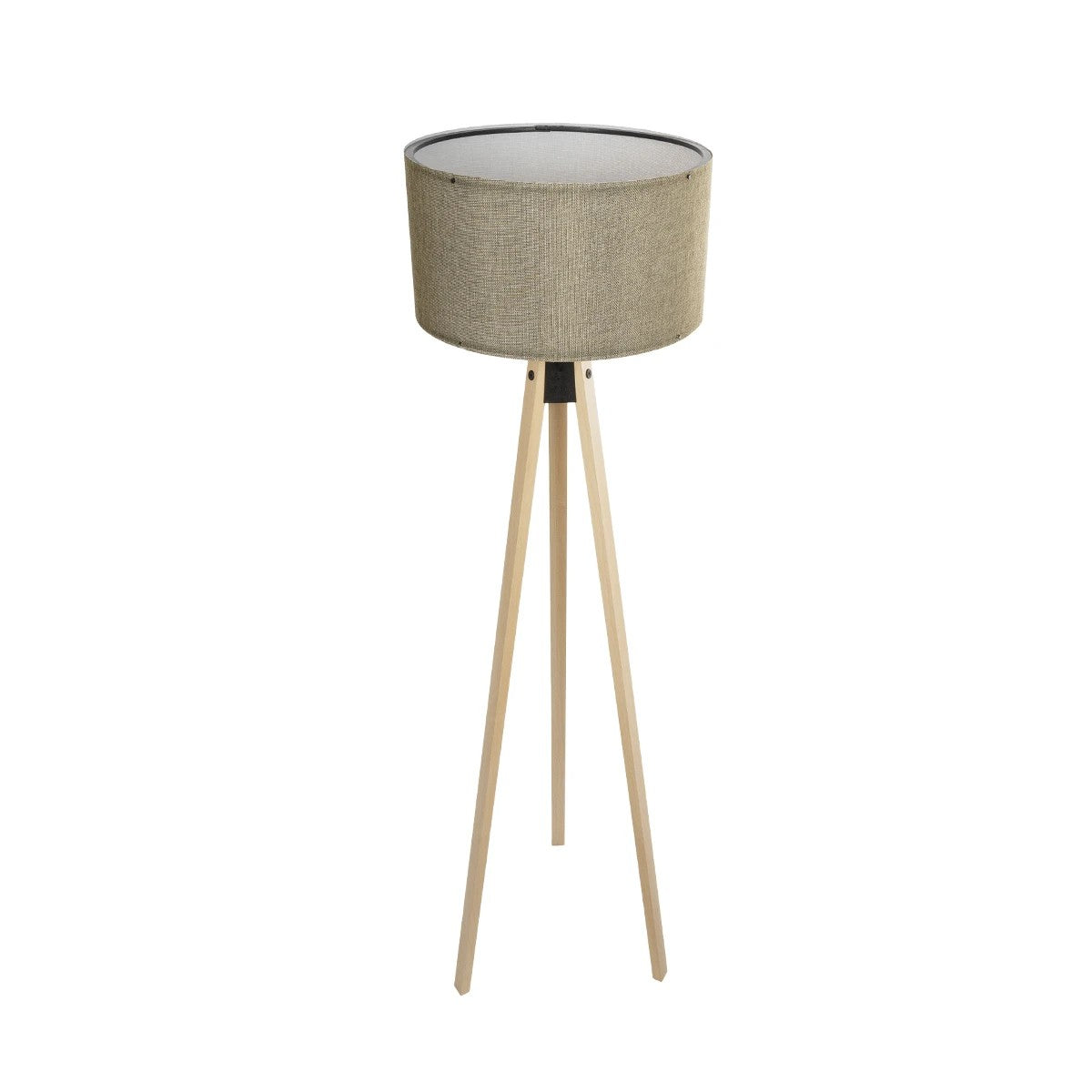 SAGA 204-0047 Μοντέρνο Eπιδαπέδιο Φωτιστικό Μονόφωτο 1 x E27 IP20 Μπεζ Ξύλο με Πράσινο Ύφασμα - Μ38 x Π38 x Υ140