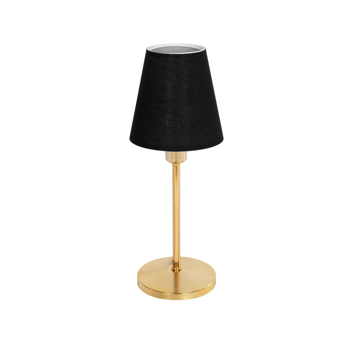 GLOSSY 204-0056 Μοντέρνο Επιτραπέζιο Φωτιστικό Πορτατίφ με Ντουί 1 x E14 AC 220-240V IP20 - Χρυσό & Μαύρο - Μ14 x Π14 x Υ36