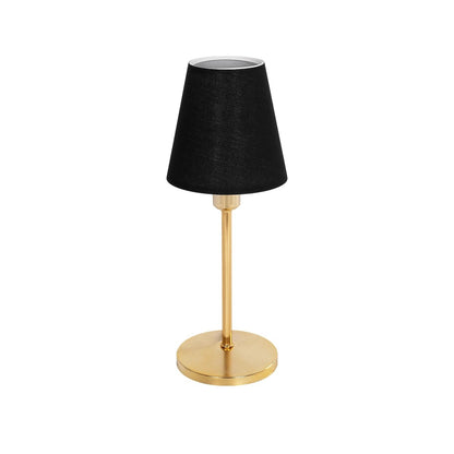 GLOSSY 204-0056 Μοντέρνο Επιτραπέζιο Φωτιστικό Πορτατίφ με Ντουί 1 x E14 AC 220-240V IP20 - Χρυσό & Μαύρο - Μ14 x Π14 x Υ36