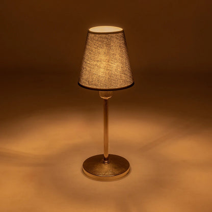 GLOSSY 204-0056 Μοντέρνο Επιτραπέζιο Φωτιστικό Πορτατίφ με Ντουί 1 x E14 AC 220-240V IP20 - Χρυσό & Μαύρο - Μ14 x Π14 x Υ36