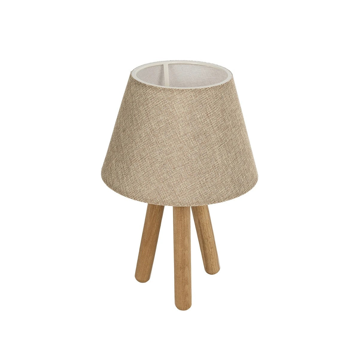 CAP 204-0067 Μοντέρνο Επιτραπέζιο Φωτιστικό Πορτατίφ με Ντουί 1 x E27 AC 220-240V IP20 - Καφέ & Μπεζ - Μ22 x Π22 x Υ33