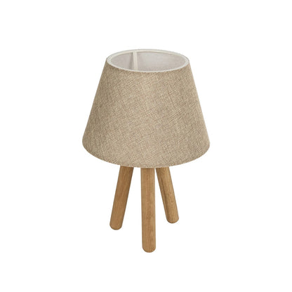 CAP 204-0067 Μοντέρνο Επιτραπέζιο Φωτιστικό Πορτατίφ με Ντουί 1 x E27 AC 220-240V IP20 - Καφέ & Μπεζ - Μ22 x Π22 x Υ33