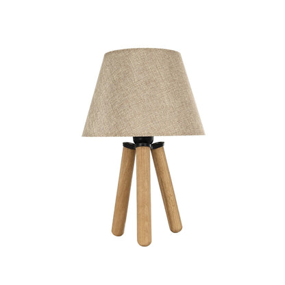 CAP 204-0067 Μοντέρνο Επιτραπέζιο Φωτιστικό Πορτατίφ με Ντουί 1 x E27 AC 220-240V IP20 - Καφέ & Μπεζ - Μ22 x Π22 x Υ33