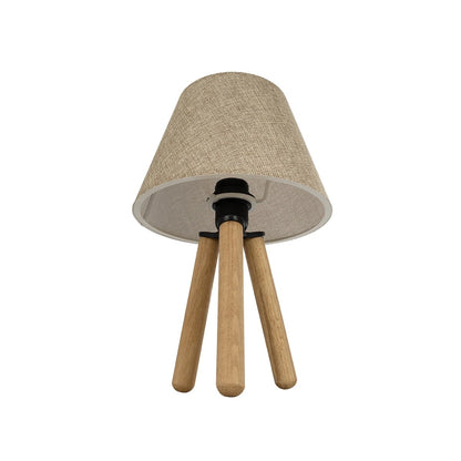 CAP 204-0067 Μοντέρνο Επιτραπέζιο Φωτιστικό Πορτατίφ με Ντουί 1 x E27 AC 220-240V IP20 - Καφέ & Μπεζ - Μ22 x Π22 x Υ33