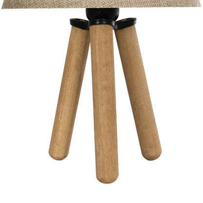 CAP 204-0067 Μοντέρνο Επιτραπέζιο Φωτιστικό Πορτατίφ με Ντουί 1 x E27 AC 220-240V IP20 - Καφέ & Μπεζ - Μ22 x Π22 x Υ33