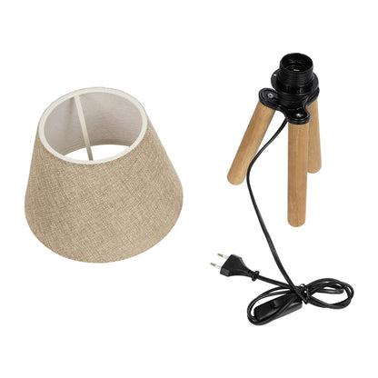 CAP 204-0067 Μοντέρνο Επιτραπέζιο Φωτιστικό Πορτατίφ με Ντουί 1 x E27 AC 220-240V IP20 - Καφέ & Μπεζ - Μ22 x Π22 x Υ33