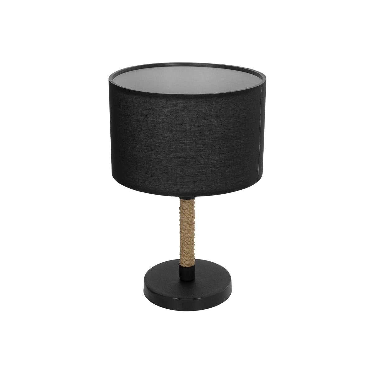 STRING 204-0072 Μοντέρνο Επιτραπέζιο Φωτιστικό Πορτατίφ με Ντουί 1 x E27 AC 220-240V IP20 - Μαύρο & Μπεζ - Μ24 x Π24 x Υ37