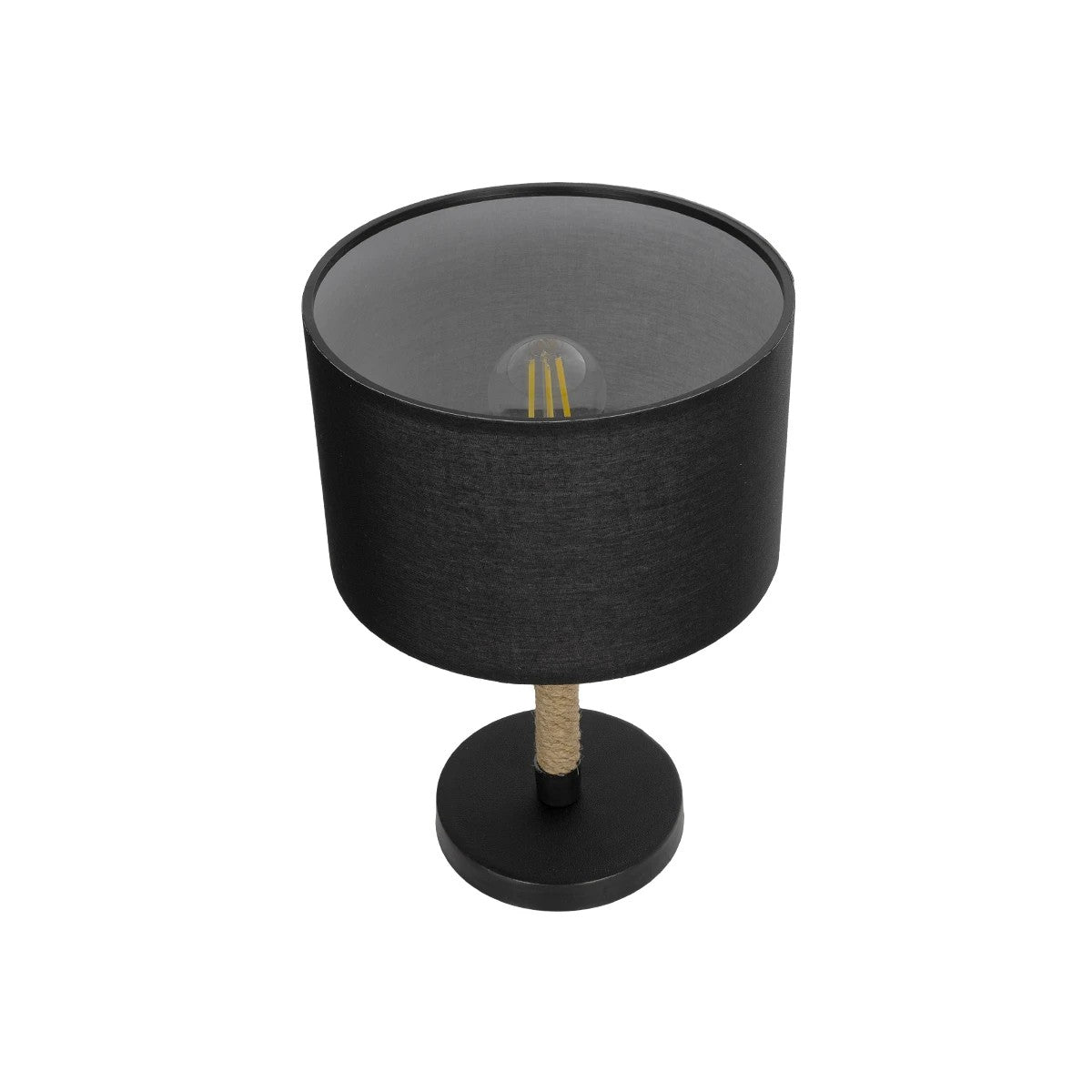 STRING 204-0072 Μοντέρνο Επιτραπέζιο Φωτιστικό Πορτατίφ με Ντουί 1 x E27 AC 220-240V IP20 - Μαύρο & Μπεζ - Μ24 x Π24 x Υ37