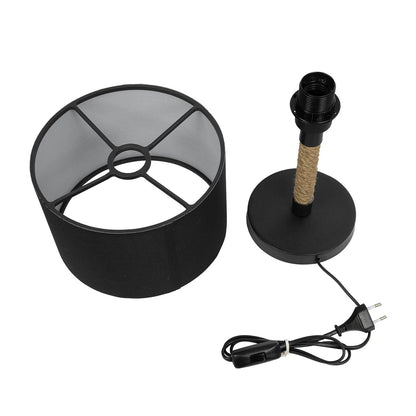 STRING 204-0072 Μοντέρνο Επιτραπέζιο Φωτιστικό Πορτατίφ με Ντουί 1 x E27 AC 220-240V IP20 - Μαύρο & Μπεζ - Μ24 x Π24 x Υ37