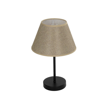 LARA 204-0073 Μοντέρνο Επιτραπέζιο Φωτιστικό Πορτατίφ με Ντουί 1 x E27 AC 220-240V IP20 - Μαύρο & Μπεζ - Μ22 x Π22 x Υ34