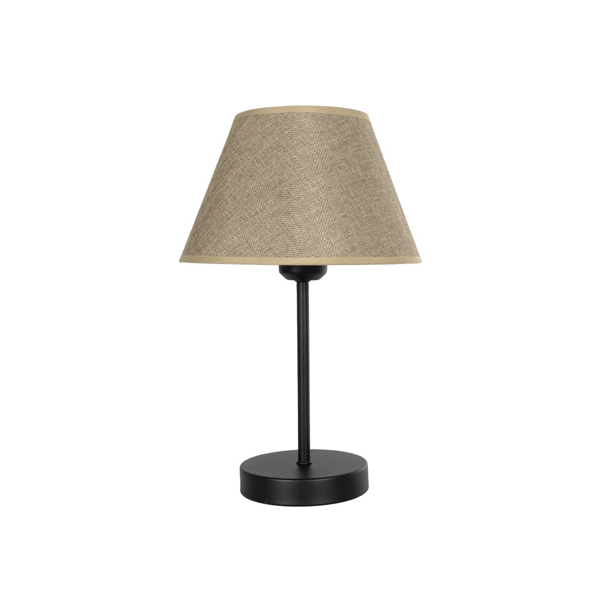 LARA 204-0073 Μοντέρνο Επιτραπέζιο Φωτιστικό Πορτατίφ με Ντουί 1 x E27 AC 220-240V IP20 - Μαύρο & Μπεζ - Μ22 x Π22 x Υ34