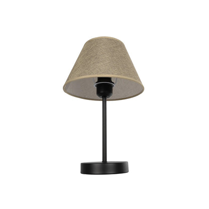 LARA 204-0073 Μοντέρνο Επιτραπέζιο Φωτιστικό Πορτατίφ με Ντουί 1 x E27 AC 220-240V IP20 - Μαύρο & Μπεζ - Μ22 x Π22 x Υ34