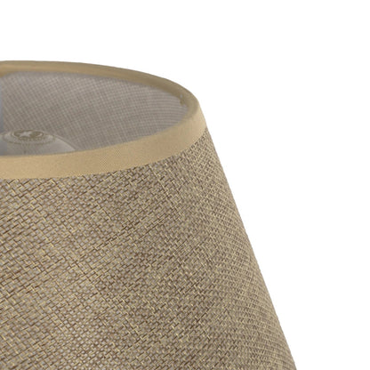 LARA 204-0073 Μοντέρνο Επιτραπέζιο Φωτιστικό Πορτατίφ με Ντουί 1 x E27 AC 220-240V IP20 - Μαύρο & Μπεζ - Μ22 x Π22 x Υ34