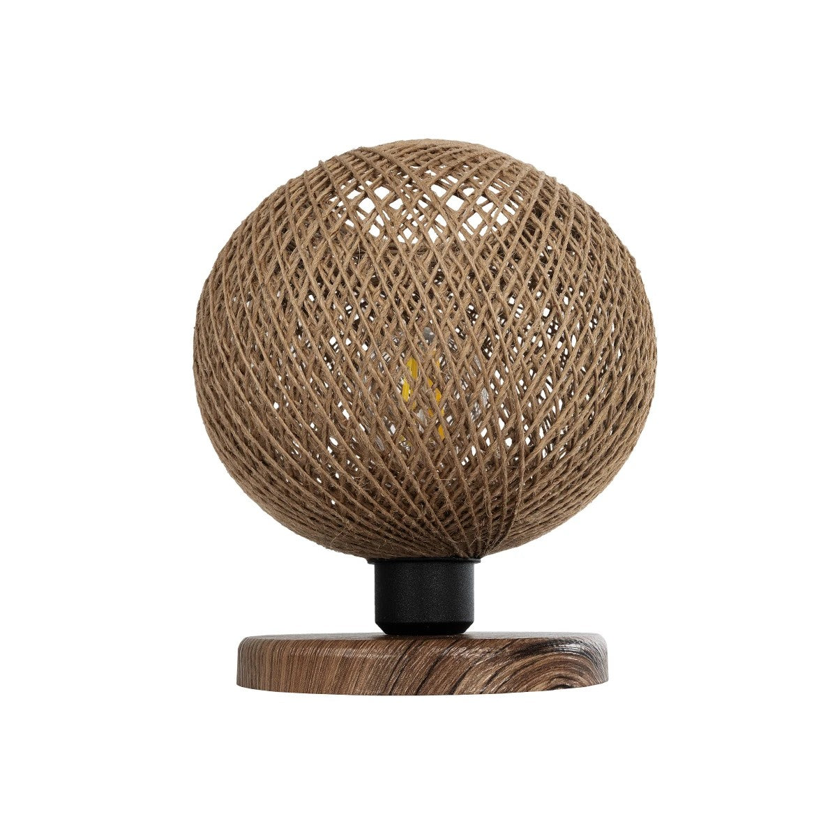 BOWL 204-0087 Μοντέρνο Επιτραπέζιο Φωτιστικό Πορτατίφ με Ντουί 1 x E27 AC 220-240V IP20 - Καφέ & Μπεζ - Μ22 x Π22 x Υ23