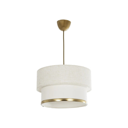 FOCUS 204-0100 Μοντέρνο Κρεμαστό Φωτιστικό Οροφής με Ντουί 1 x E27 AC 220-240V IP20 - Λευκό & Μπεζ - Μ30 x Π30 x Υ21