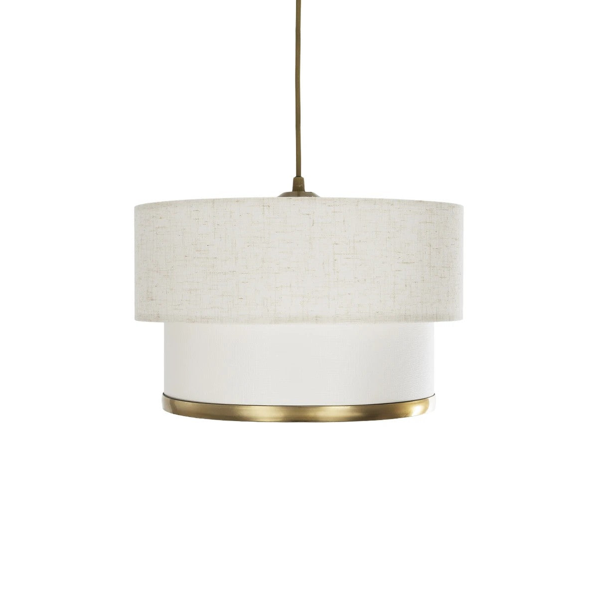 FOCUS 204-0100 Μοντέρνο Κρεμαστό Φωτιστικό Οροφής με Ντουί 1 x E27 AC 220-240V IP20 - Λευκό & Μπεζ - Μ30 x Π30 x Υ21