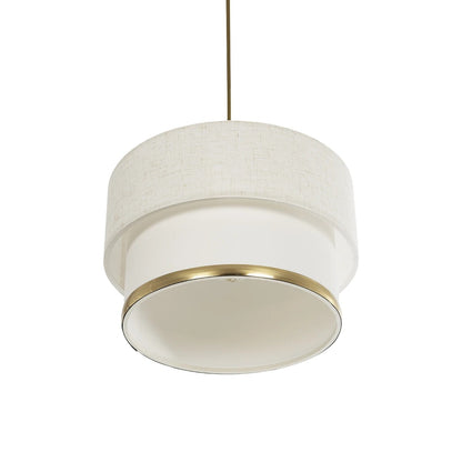 FOCUS 204-0100 Μοντέρνο Κρεμαστό Φωτιστικό Οροφής με Ντουί 1 x E27 AC 220-240V IP20 - Λευκό & Μπεζ - Μ30 x Π30 x Υ21