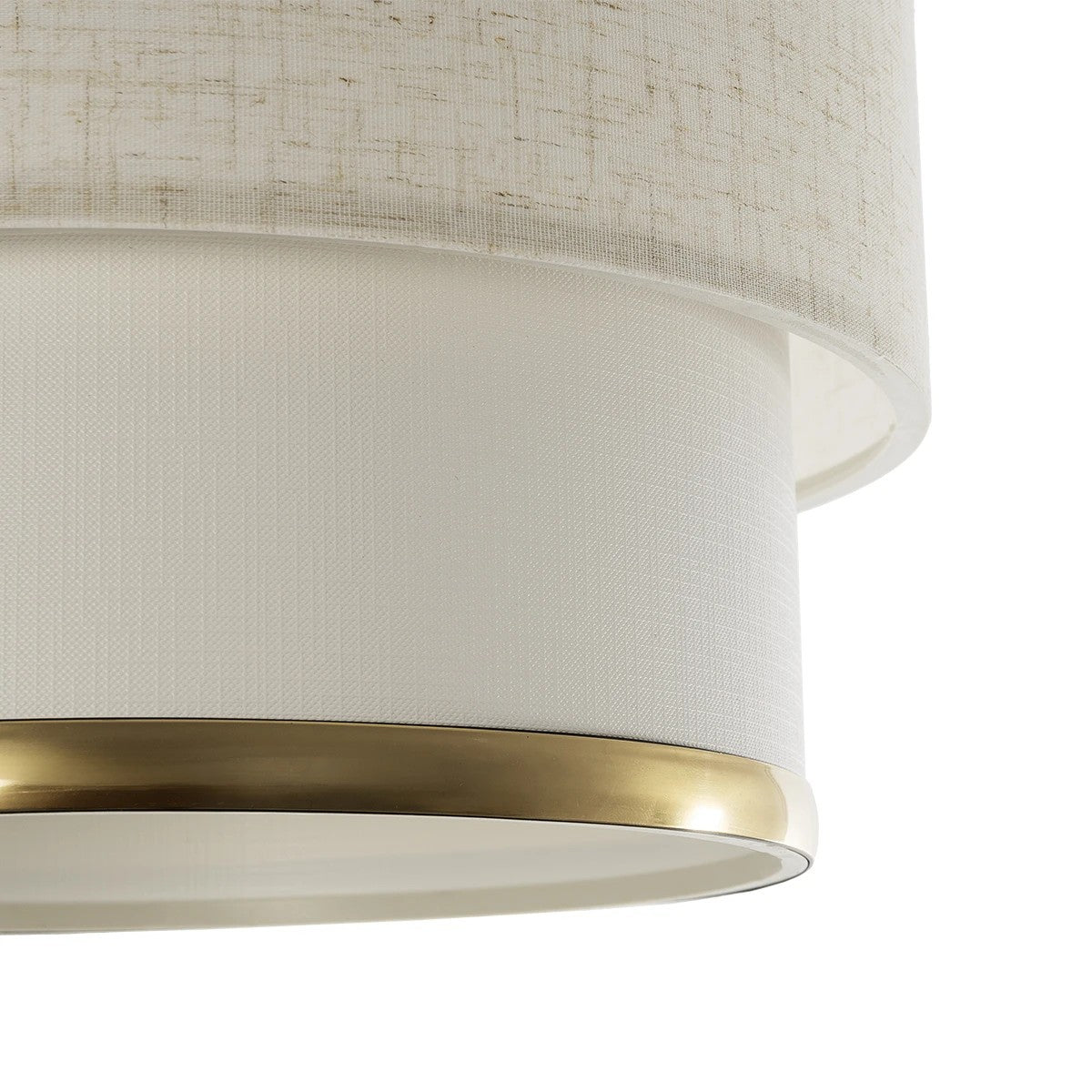 FOCUS 204-0100 Μοντέρνο Κρεμαστό Φωτιστικό Οροφής με Ντουί 1 x E27 AC 220-240V IP20 - Λευκό & Μπεζ - Μ30 x Π30 x Υ21