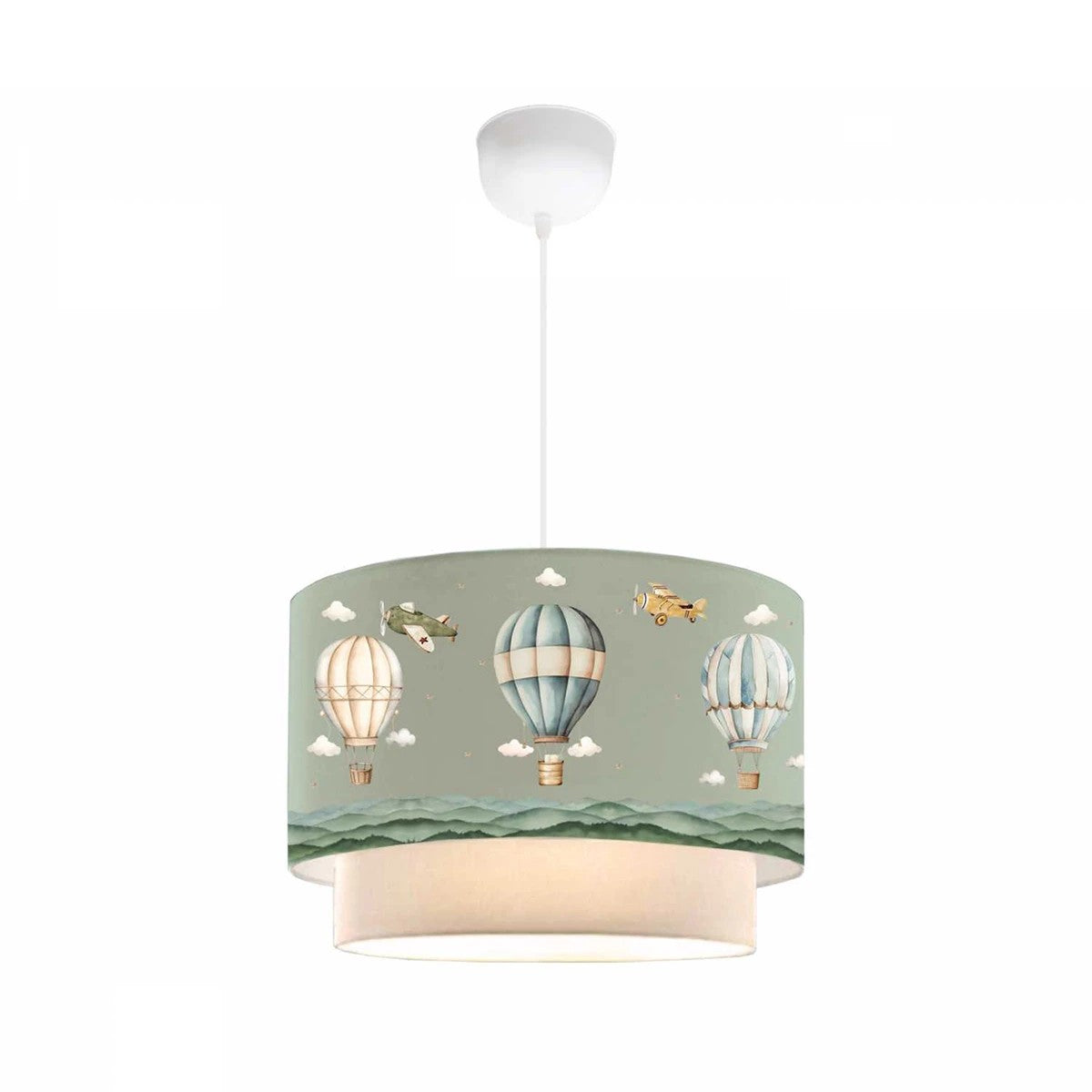 BALLON 204-0120 Παιδικό Κρεμαστό Φωτιστικό Φιγούρα Μονόφωτο 1 x E27 IP20 Πολύχρωμο Ύφασμα - Μ30 x Π30 x Υ70cm