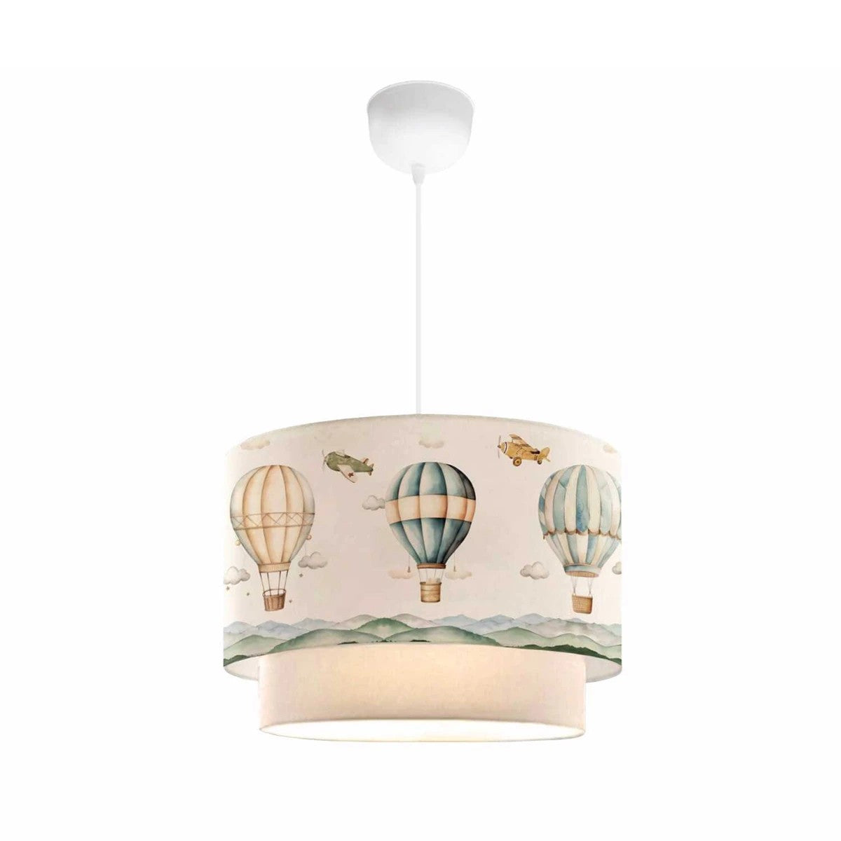 BALLON 204-0121 Παιδικό Κρεμαστό Φωτιστικό Φιγούρα Μονόφωτο 1 x E27 IP20 Πολύχρωμο Ύφασμα - Μ30 x Π30 x Υ70cm