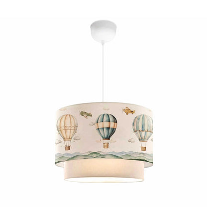 BALLON 204-0121 Παιδικό Κρεμαστό Φωτιστικό Φιγούρα Μονόφωτο 1 x E27 IP20 Πολύχρωμο Ύφασμα - Μ30 x Π30 x Υ70cm