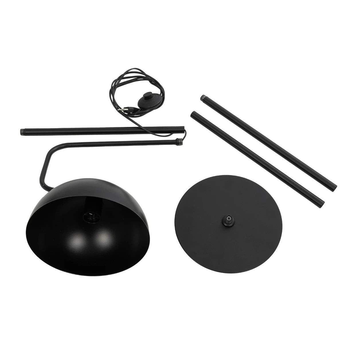 SNAKE 204-0128 Modern Floor Lamp with 1 x E27 AC 220-240V IP20 Socket - Black - L52 x W25 x H154