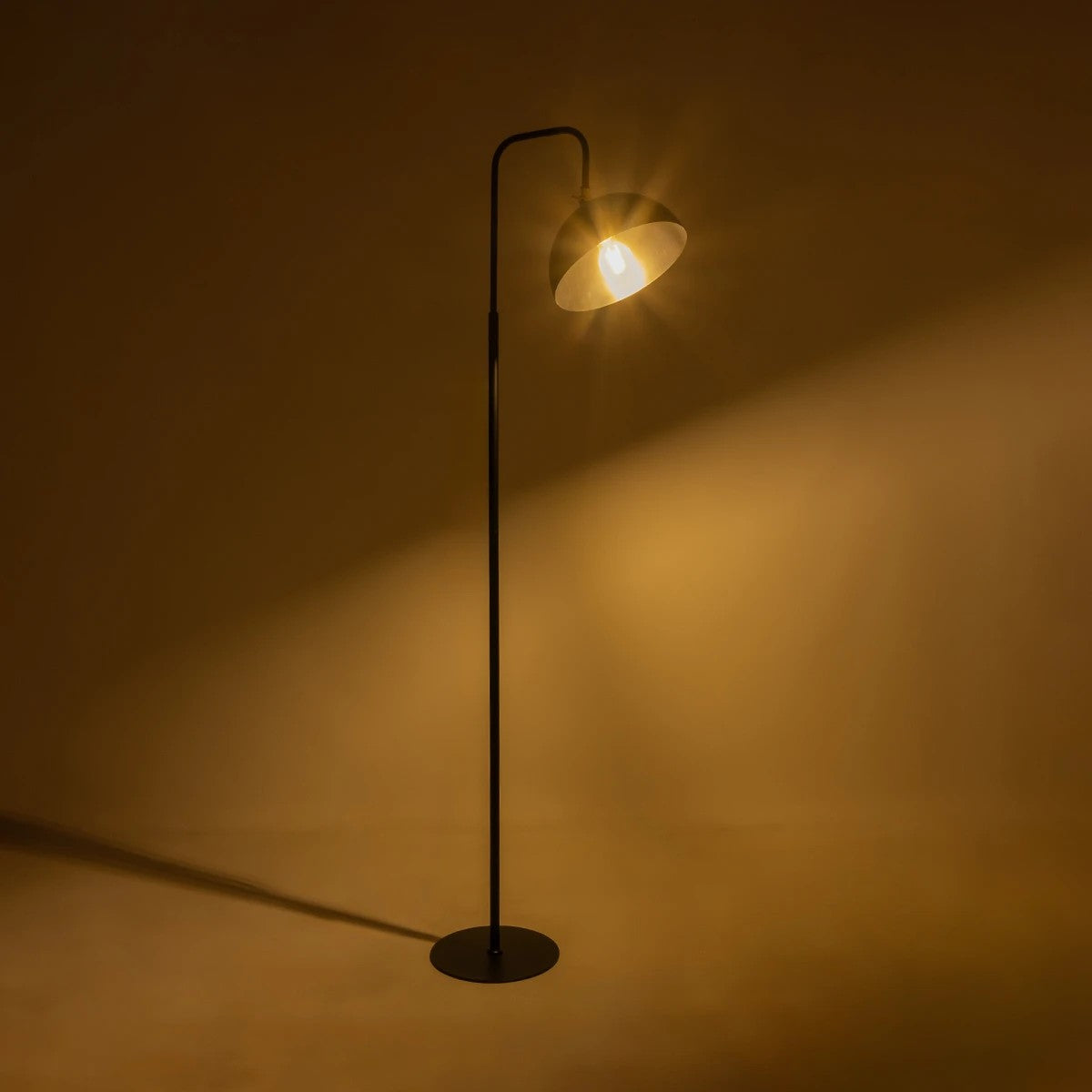 SNAKE 204-0128 Modern Floor Lamp with 1 x E27 AC 220-240V IP20 Socket - Black - L52 x W25 x H154
