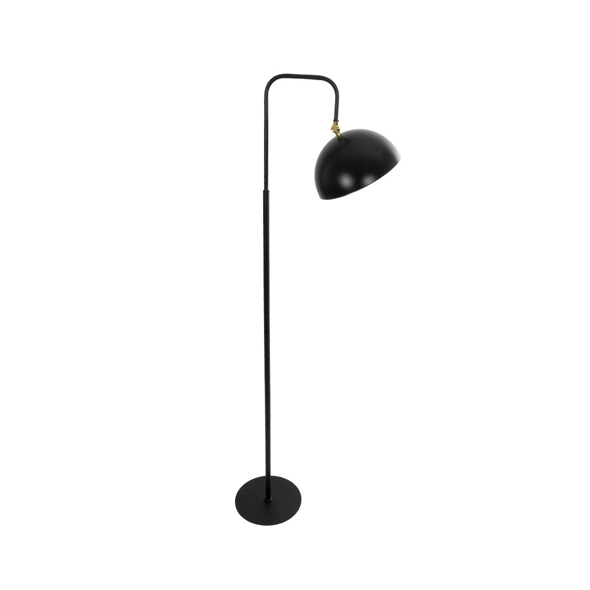 SNAKE 204-0128 Modern Floor Lamp with 1 x E27 AC 220-240V IP20 Socket - Black - L52 x W25 x H154