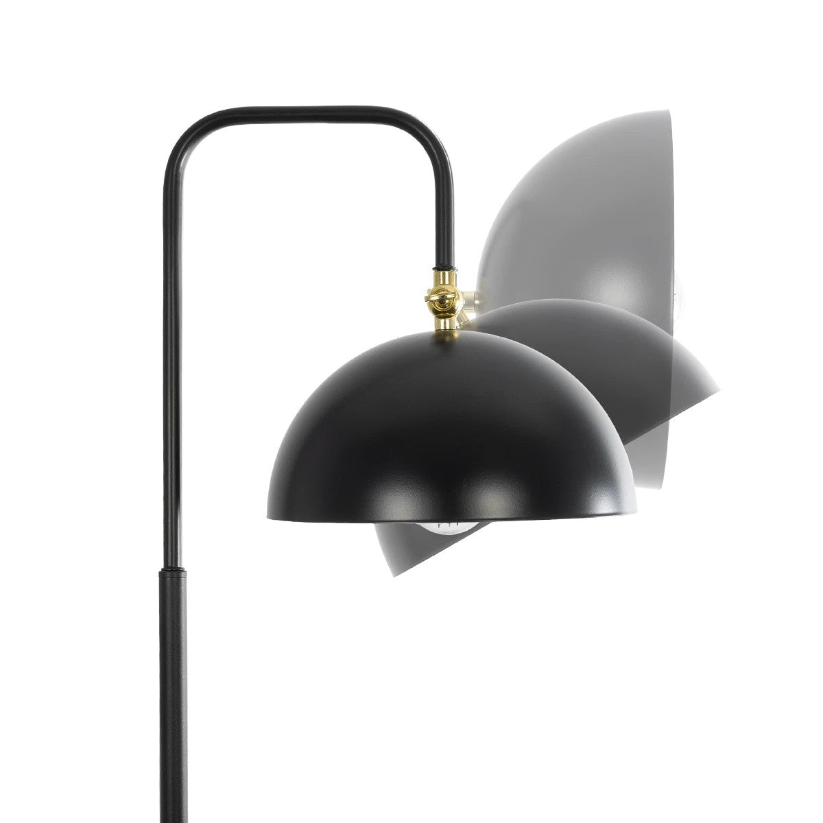SNAKE 204-0128 Modern Floor Lamp with 1 x E27 AC 220-240V IP20 Socket - Black - L52 x W25 x H154