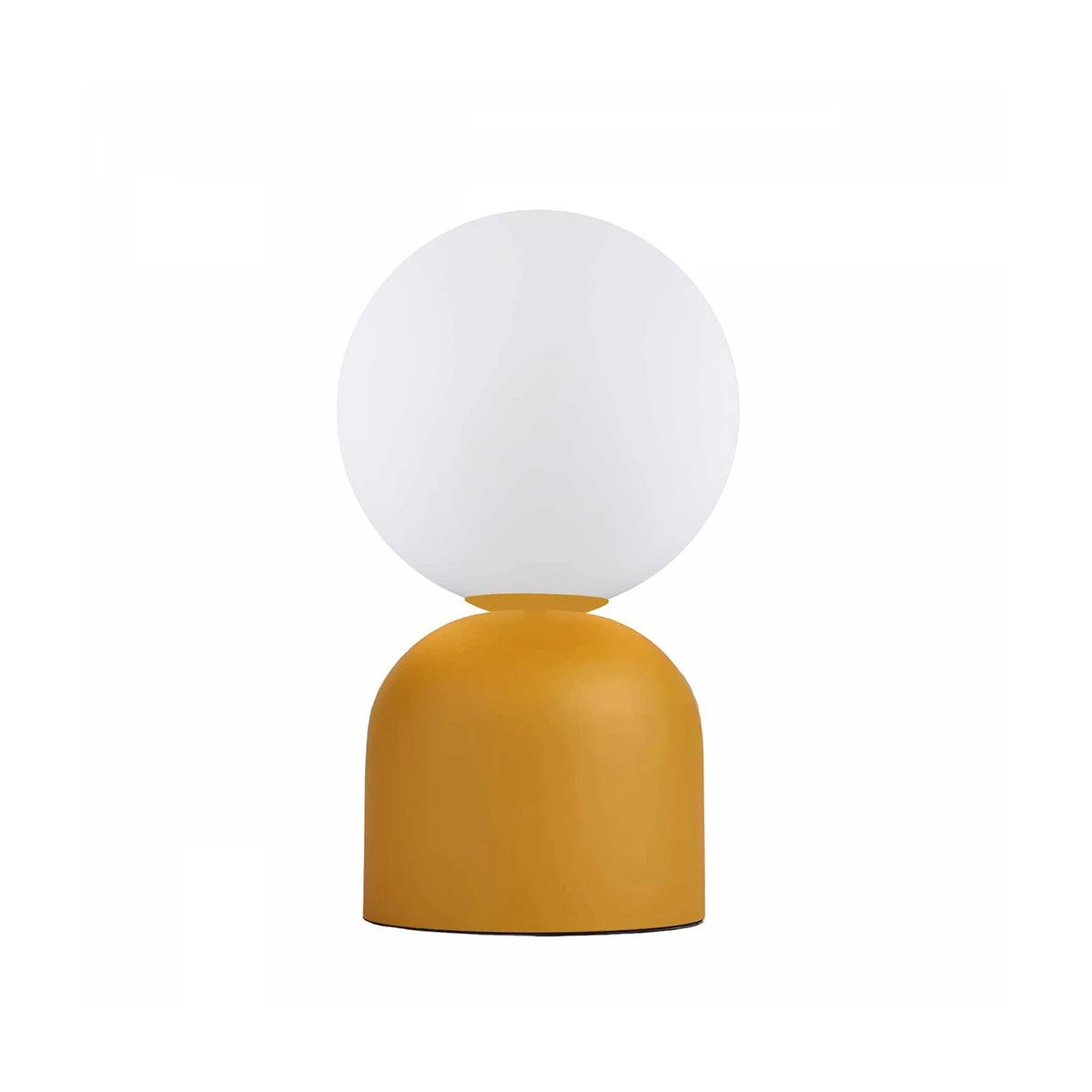 MAGIC 204-0131 Μοντέρνο Eπιτραπέζιο Φωτιστικό Μονόφωτο 1 x E27 IP20 Κίτρινο Μέταλλο με Λευκό Γυαλί - Μ13 x Π13 x Υ28cm