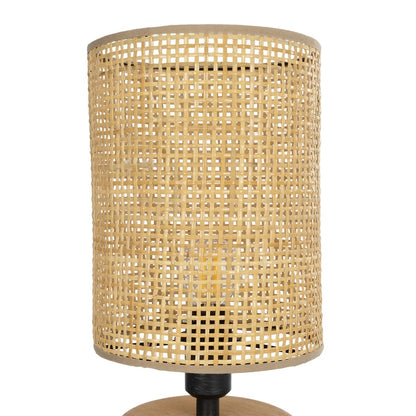 KLOO 204-0143 Boho Επιτραπέζιο Φωτιστικό Πορτατίφ με Ντουί 1 x E14 AC 220-240V IP20 - Καφέ & Μπεζ - Μ15 x Π15 x Υ35