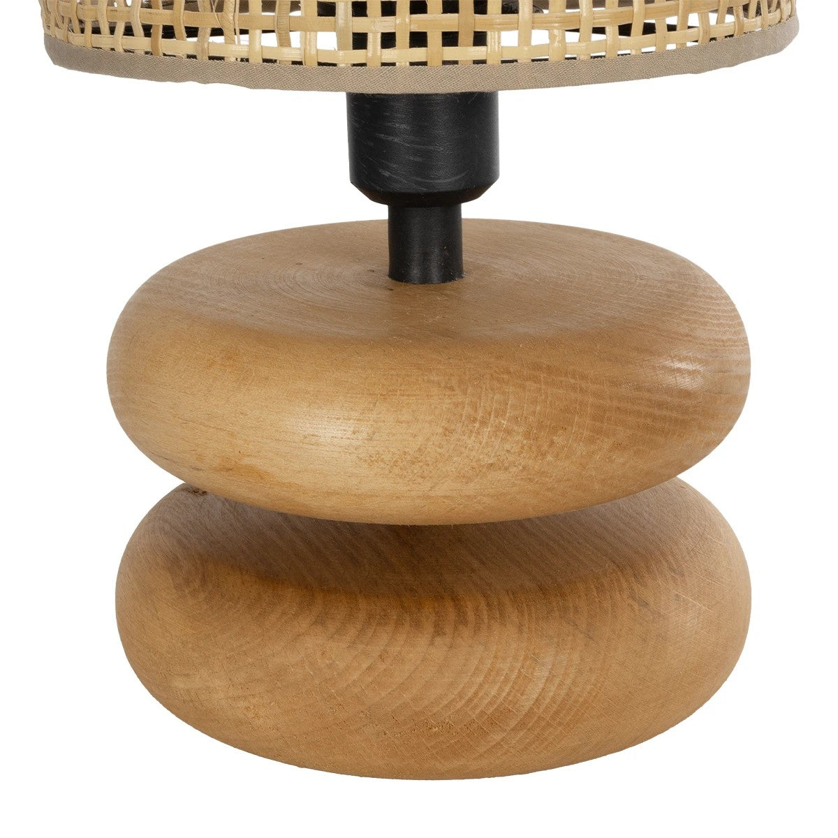 KLOO 204-0143 Boho Επιτραπέζιο Φωτιστικό Πορτατίφ με Ντουί 1 x E14 AC 220-240V IP20 - Καφέ & Μπεζ - Μ15 x Π15 x Υ35