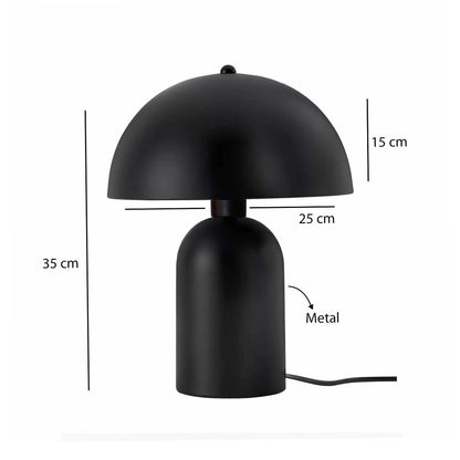 GASCO 204-0146 Μοντέρνο Eπιτραπέζιο Φωτιστικό Μονόφωτο 1 x E27 IP20 Μαύρο Μέταλλο - Μ25 x Π25 x Υ35cm