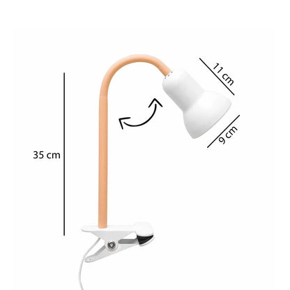 TAVOLO 204-0151 Παιδικό Eπιτραπέζιο Φωτιστικό Μονόφωτο 1 x E27 IP20 Πορτοκαλί & Λευκό Πλαστικό - Μ11 x Π9 x Υ35cm