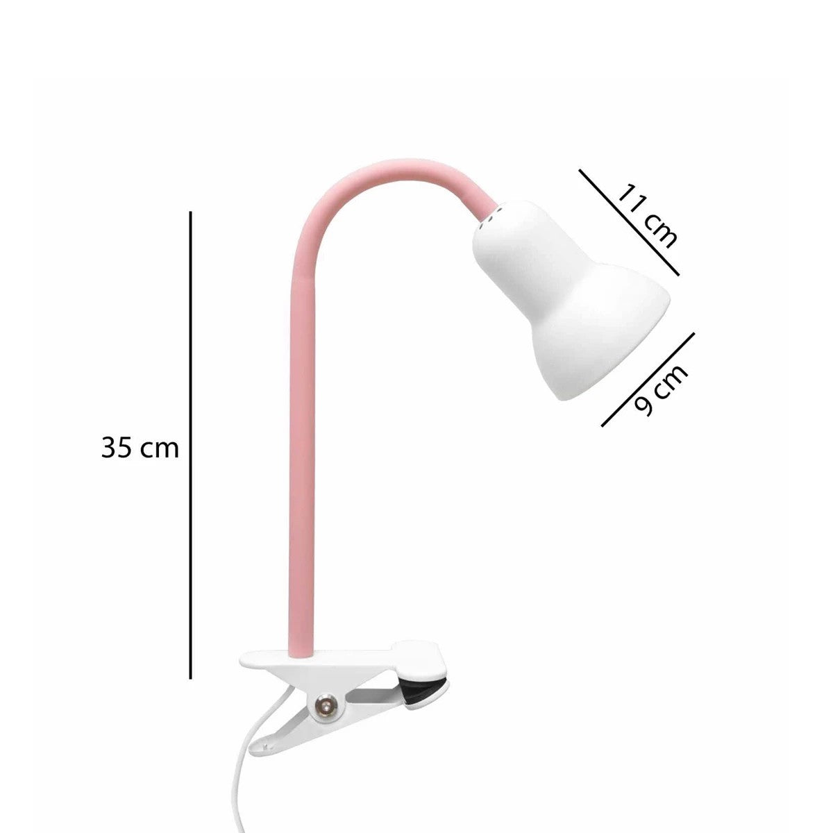 TAVOLO 204-0154 Παιδικό Eπιτραπέζιο Φωτιστικό Μονόφωτο 1 x E27 IP20 Ροζ & Λευκό Πλαστικό - Μ11 x Π9 x Υ35cm
