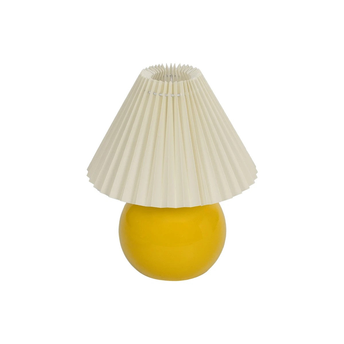 LISBON 204-0155 Μοντέρνο Επιτραπέζιο Φωτιστικό Πορτατίφ με Ντουί 1 x E27 AC 220-240V IP20 - Κίτρινο & Μπεζ - Μ24 x Π24 x Υ28