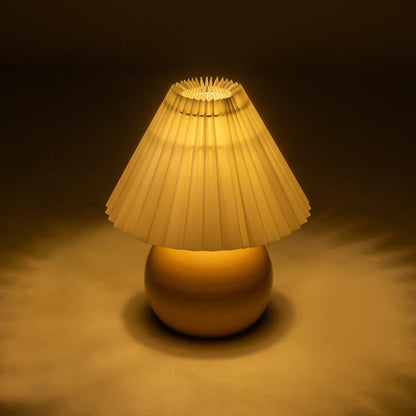 LISBON 204-0155 Μοντέρνο Επιτραπέζιο Φωτιστικό Πορτατίφ με Ντουί 1 x E27 AC 220-240V IP20 - Κίτρινο & Μπεζ - Μ24 x Π24 x Υ28