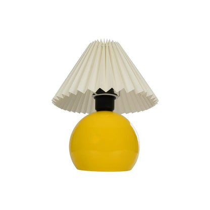 LISBON 204-0155 Μοντέρνο Επιτραπέζιο Φωτιστικό Πορτατίφ με Ντουί 1 x E27 AC 220-240V IP20 - Κίτρινο & Μπεζ - Μ24 x Π24 x Υ28