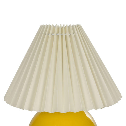 LISBON 204-0155 Μοντέρνο Επιτραπέζιο Φωτιστικό Πορτατίφ με Ντουί 1 x E27 AC 220-240V IP20 - Κίτρινο & Μπεζ - Μ24 x Π24 x Υ28