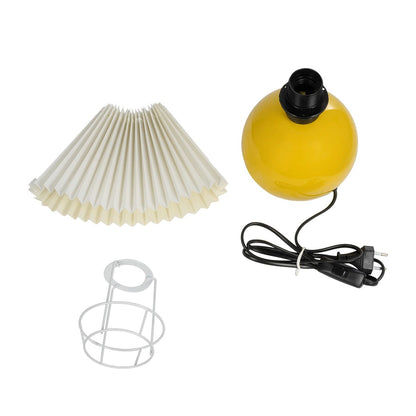 LISBON 204-0155 Μοντέρνο Επιτραπέζιο Φωτιστικό Πορτατίφ με Ντουί 1 x E27 AC 220-240V IP20 - Κίτρινο & Μπεζ - Μ24 x Π24 x Υ28