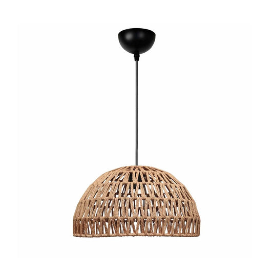 SAND 204-0167 Boho Κρεμαστό Φωτιστικό Οροφής με Ντουί 1 x E27 AC 220-240V IP20 - Μπεζ - Μ29 x Π29 x Υ16