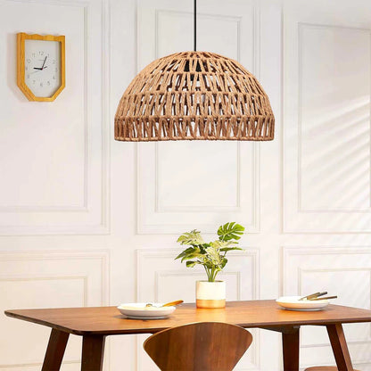 SAND 204-0167 Boho Κρεμαστό Φωτιστικό Οροφής με Ντουί 1 x E27 AC 220-240V IP20 - Μπεζ - Μ29 x Π29 x Υ16