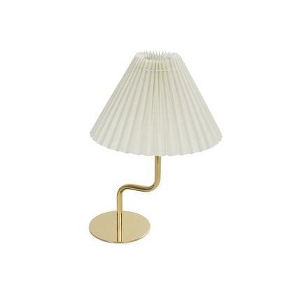 LIVL 204-0169 Μοντέρνο Επιτραπέζιο Φωτιστικό Πορτατίφ με Ντουί 1 x E27 AC 220-240V IP20 - Χρυσό & Μπεζ - Μ22 x Π22 x Υ34