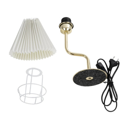 LIVL 204-0169 Μοντέρνο Επιτραπέζιο Φωτιστικό Πορτατίφ με Ντουί 1 x E27 AC 220-240V IP20 - Χρυσό & Μπεζ - Μ22 x Π22 x Υ34