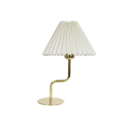 LIVL 204-0169 Μοντέρνο Επιτραπέζιο Φωτιστικό Πορτατίφ με Ντουί 1 x E27 AC 220-240V IP20 - Χρυσό & Μπεζ - Μ22 x Π22 x Υ34